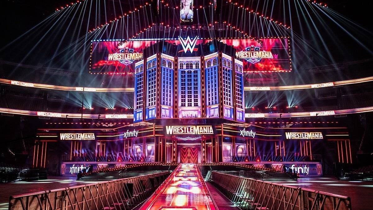 Scène de WrestleMania 41 au Allegiant Stadium