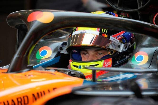 Le pilote McLaren Oscar Piastri, lors des essais du Grand Prix d’Arabie saoudite, le 19 avril 2025 à Djeddah (Arabie saoudite).