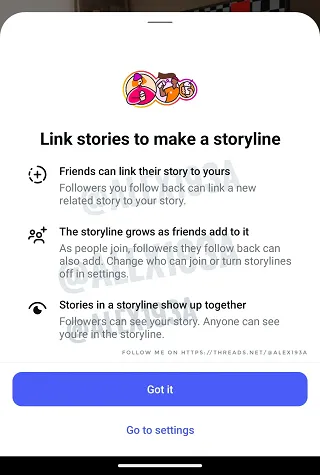 Instagram Storyline