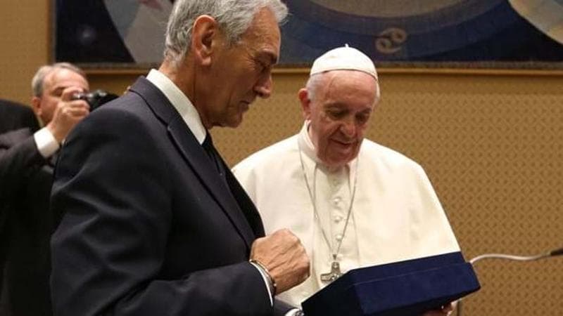 Gabriele Gravina avec le pape François