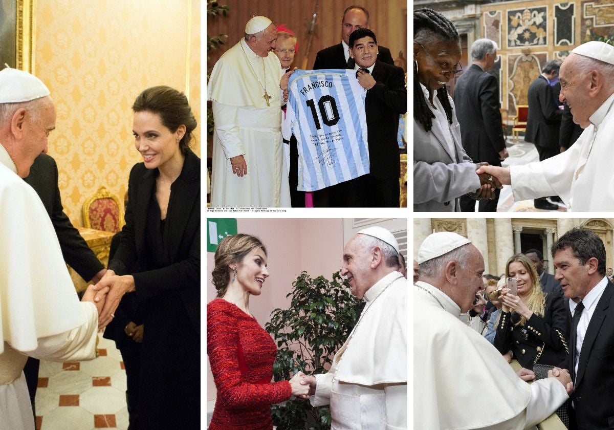 Quelques célébrités aux côtés du pape François