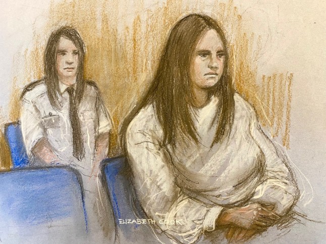 Esquisse d’audience de Julia Wandel au tribunal de Leicester