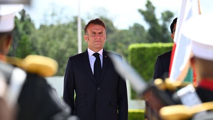 Emmanuel Macron à Analamanga (Madagascar), le 23 avril 2025