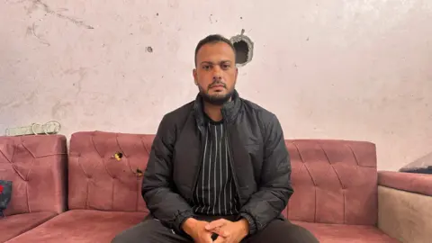 Portrait de Moumen al-Natour, avocat critique de Hamas