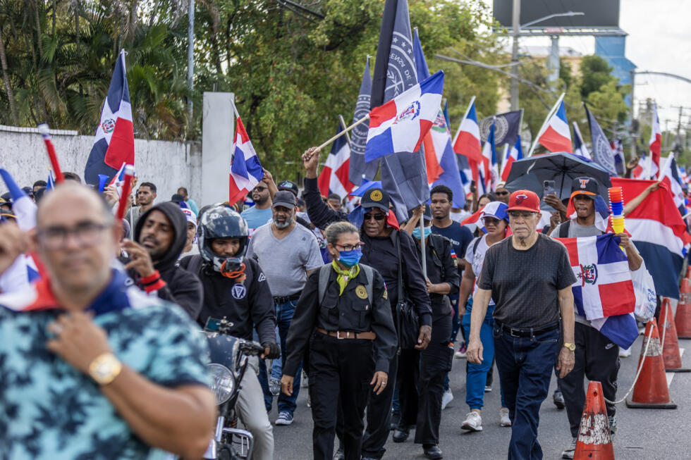 Manifestation contre l'immigration haïtienne à Saint-Domingue