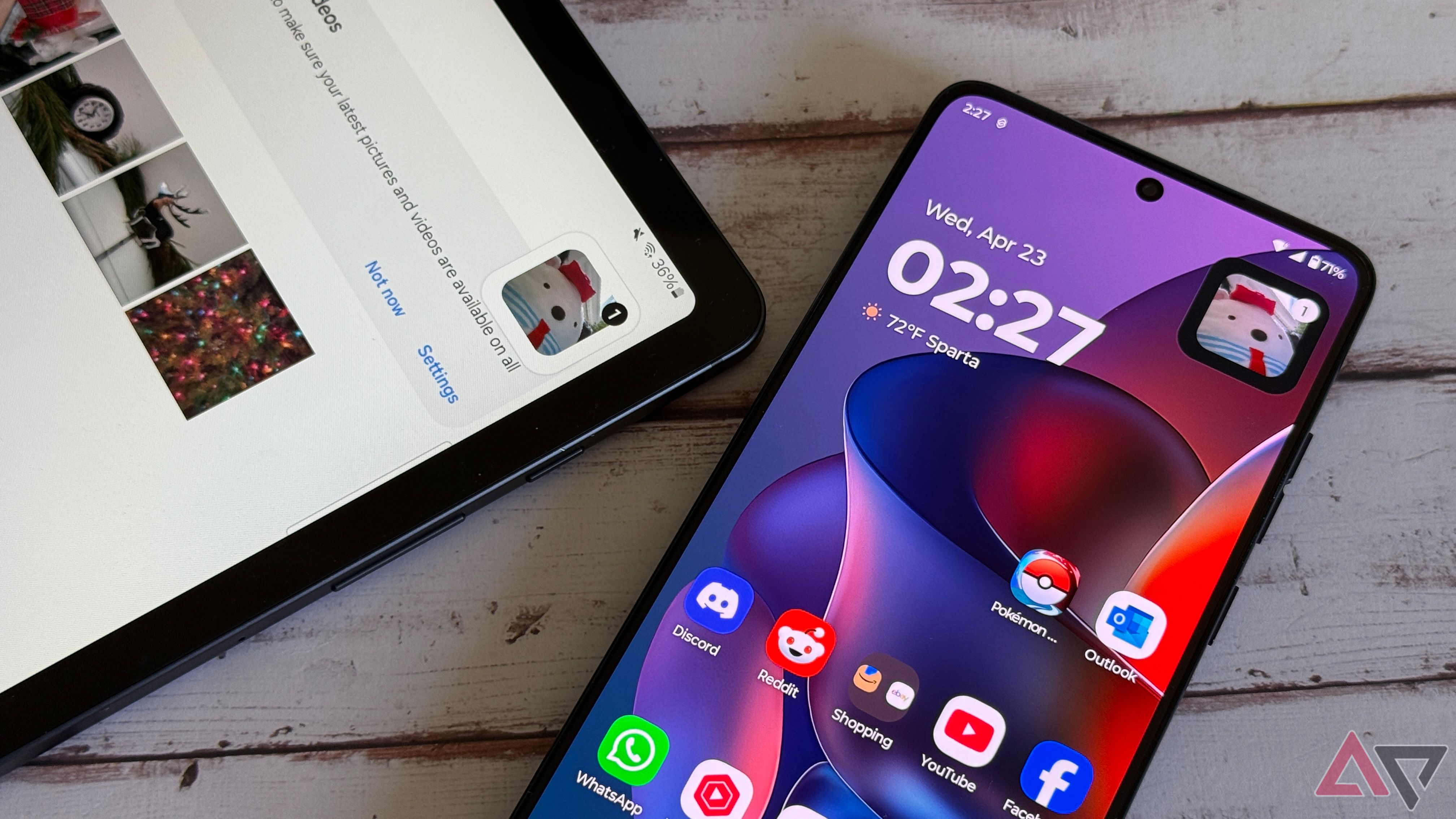 Interface du Share Hub sur Motorola G Stylus 2025