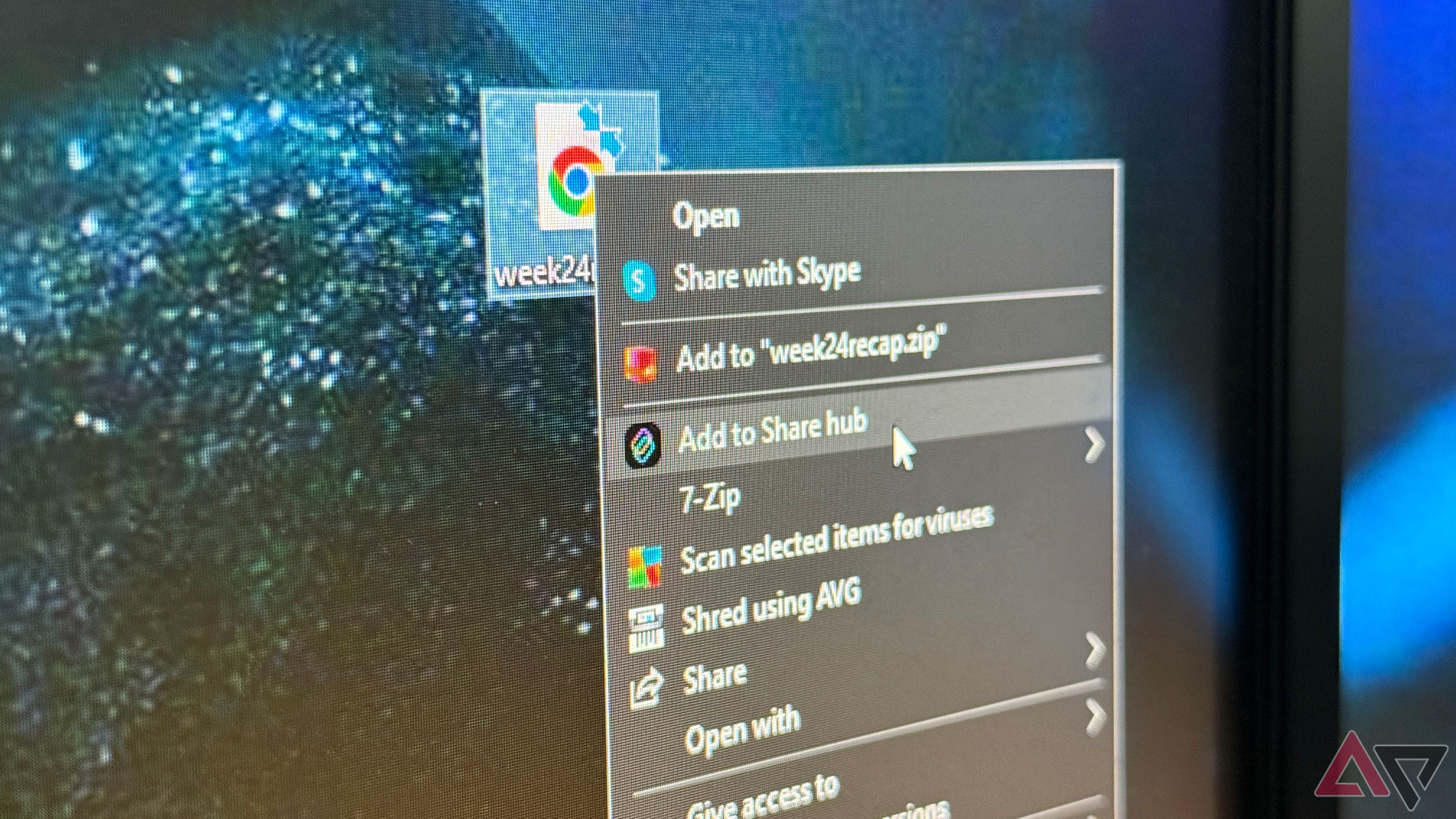 Share Hub Smart Connect affiché sur PC