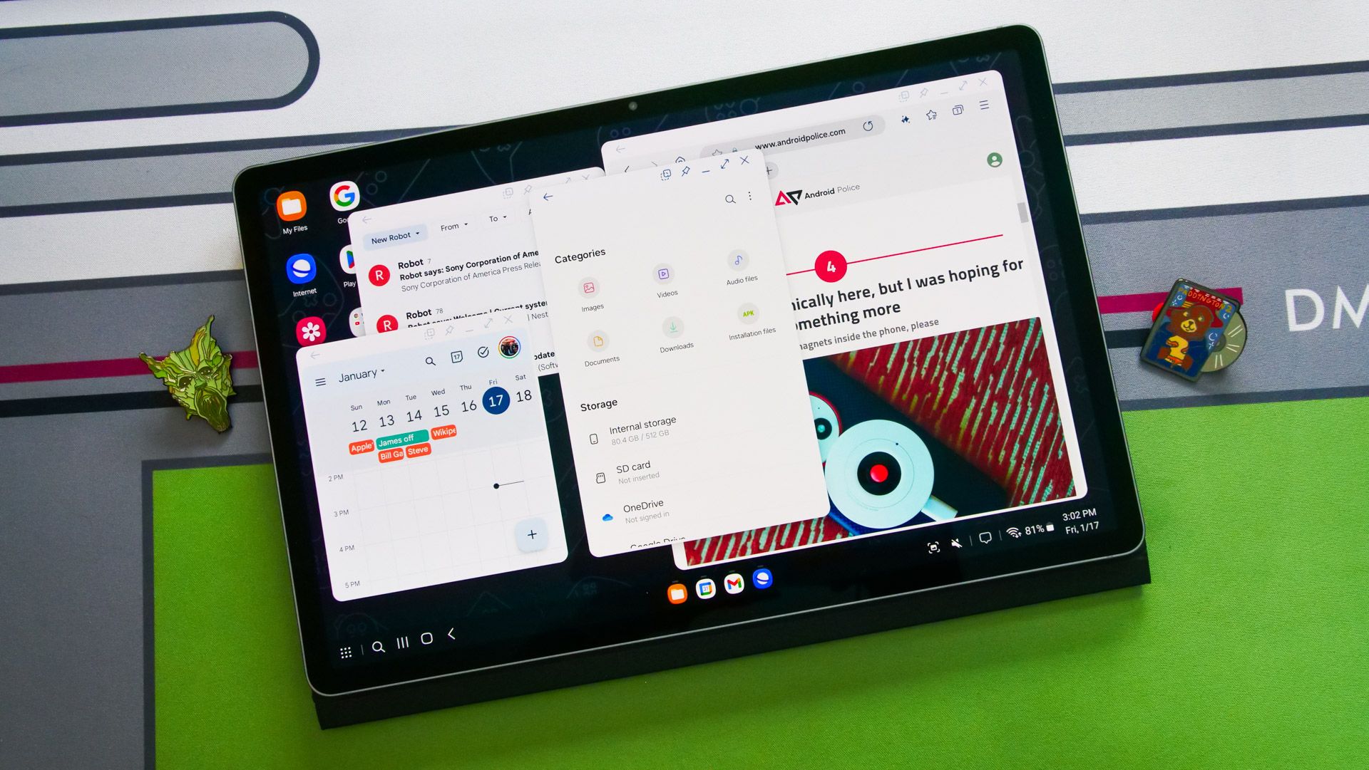 Mode Samsung DeX sur Galaxy Tab S10 Plus