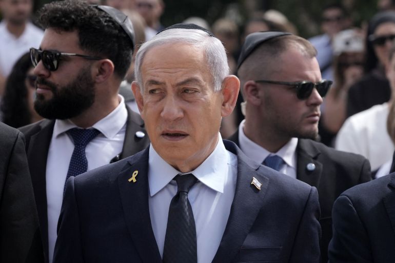 Benjamin Netanyahu lors d'une conférence de presse
