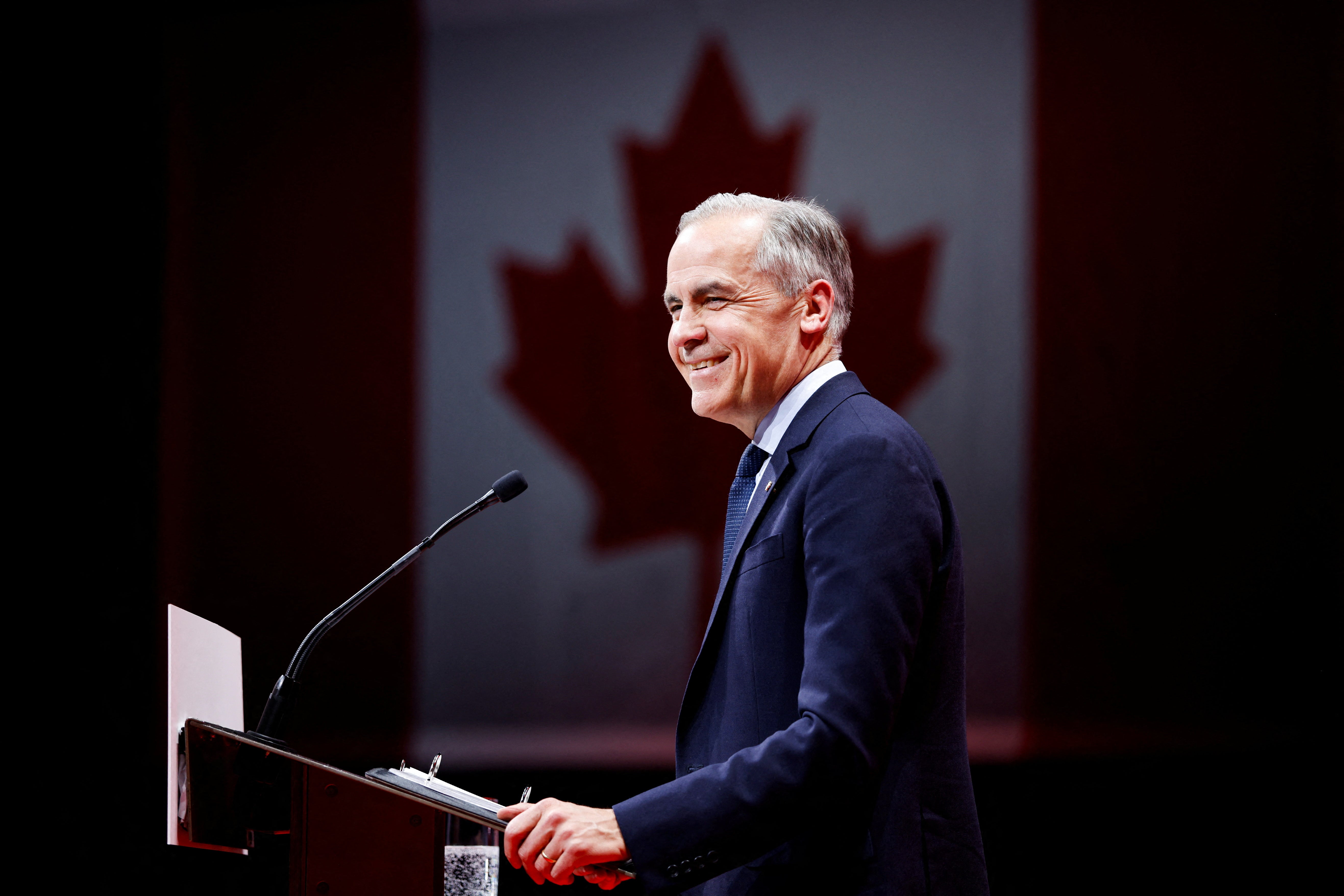 Le Premier ministre canadien Mark Carney s'exprime après sa victoire électorale