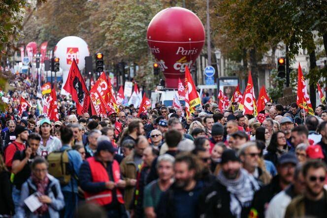 Manifestation à l’appel de la CGT, à Paris, le 1er octobre 2024