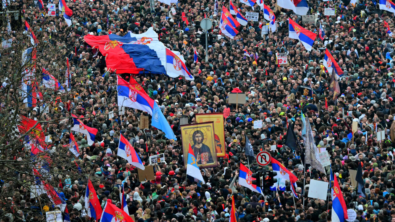 Manifestations étudiantes en Serbie