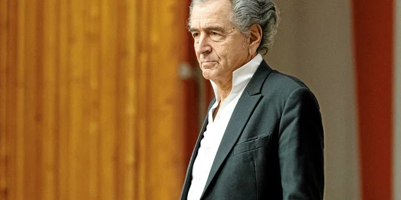 L'écrivain et philosophe Bernard-Henri Lévy au siège de l'ONU à New York, en 2022.