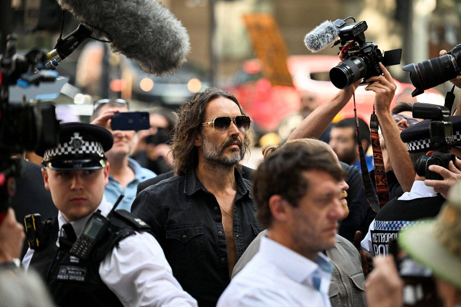 Russell Brand au tribunal de Westminster, Londres