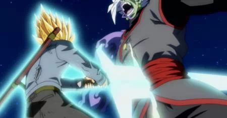Zamasu coupé en 2 par Trunks