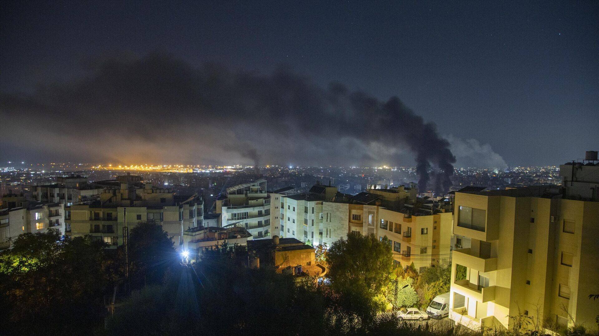 Vue aérienne de Damas après les raids israéliens
