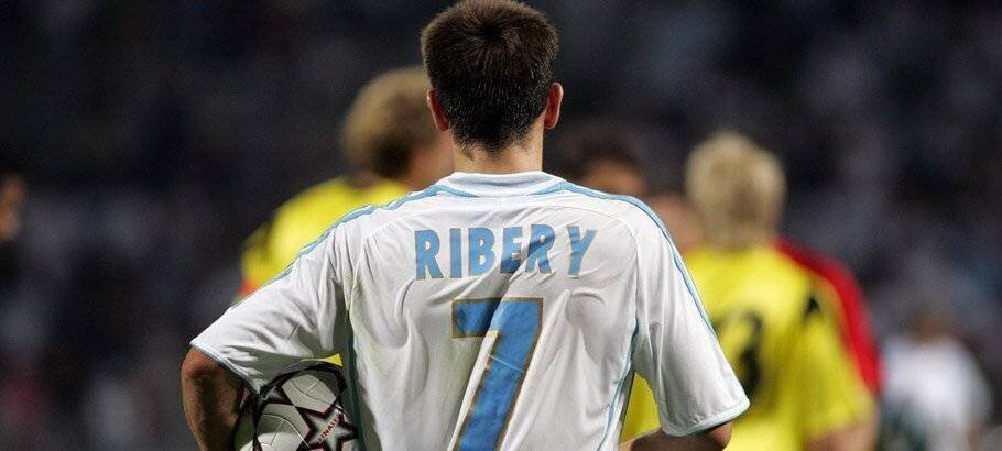 Franck Ribéry lors d'un match pour l'Olympique de Marseille