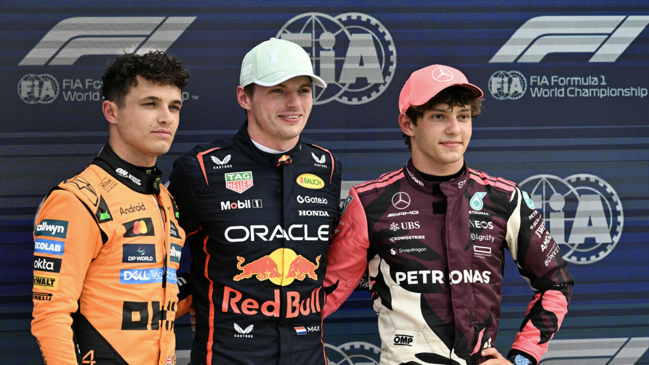 Max Verstappen (Red Bull) en pole position du Grand Prix de Miami 2025, devant Lando Norris (McLaren) et Andrea Kimi Antonelli (Mercedes)