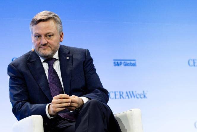 Le directeur général de BP, Murray Auchincloss, à Houston (Texas), le 11 mars 2025.