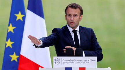 Emmanuel Macron s'adresse aux citoyens de la convention pour le climat, Palais de l'Élysée, 2020