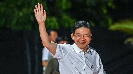Lawrence Wong, à Singapour, le 3 mai 2025. (ROSLAN RAHMAN / AFP)
