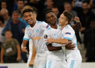 Maxime Lopez et un coéquipier lors d'un match