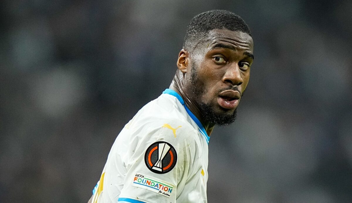 Geoffrey Kondogbia lors d'un match entre l'OM et l'AEK Athènes au Vélodrome