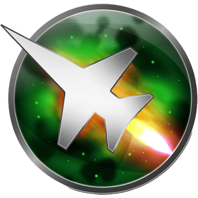 Icône MSI Afterburner représentant un jet sur fond vert