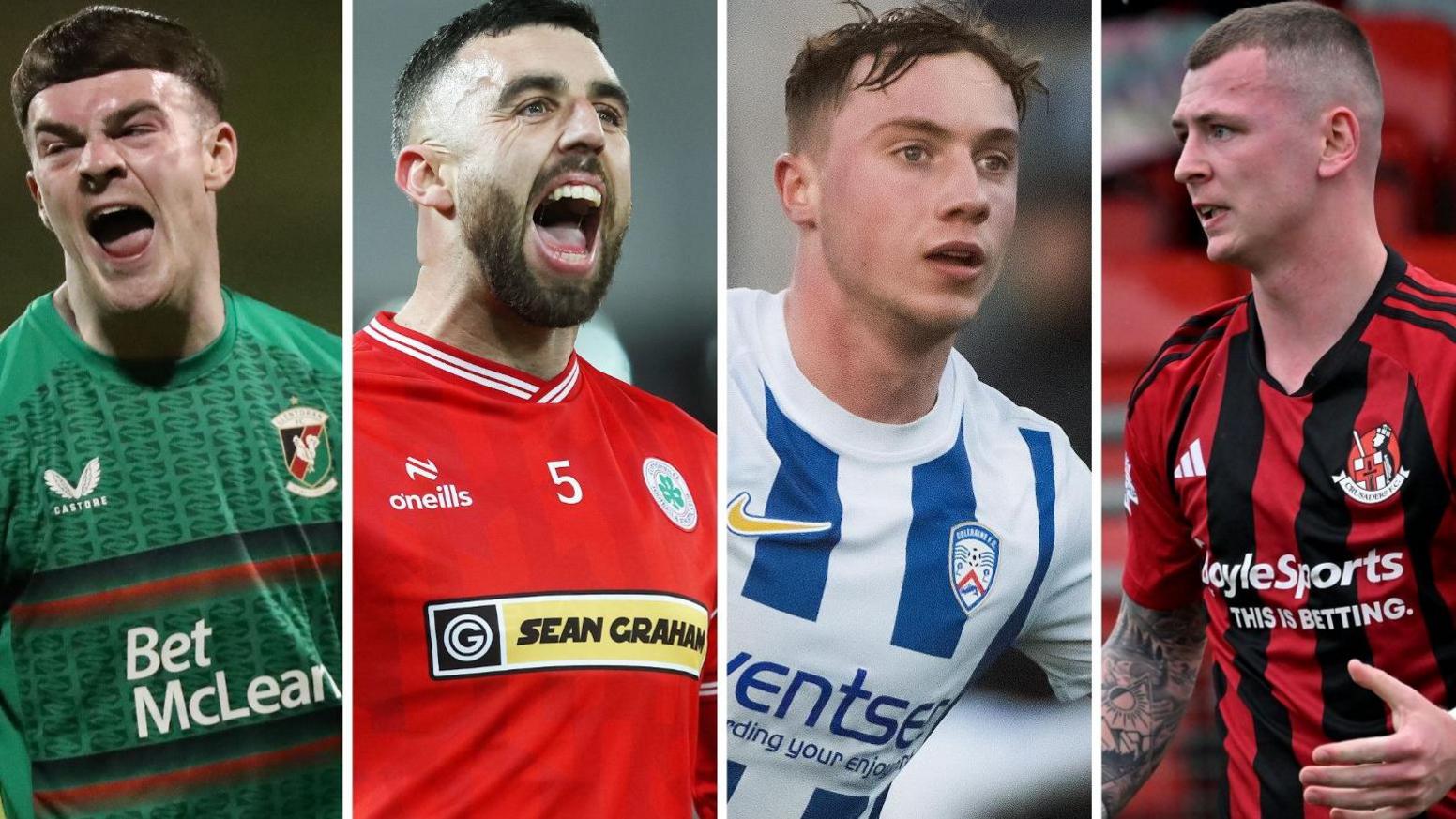Jordan Jenkins, Joe Gormley, Matthew Shevlin and Stewart Nixon