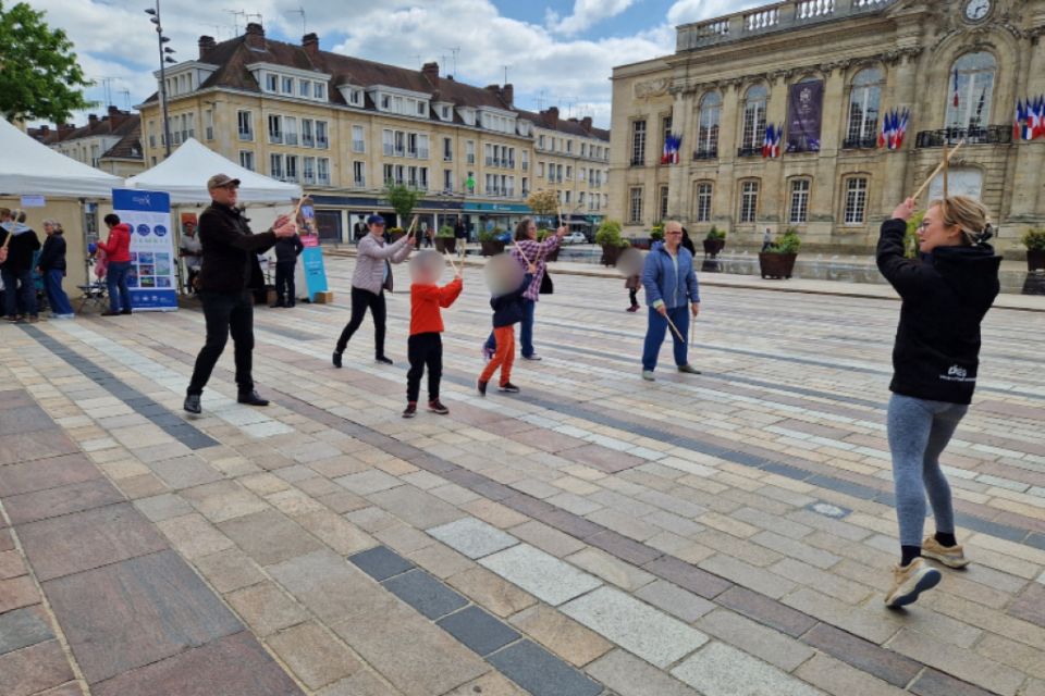 La place Jeanne-Hachette de Beauvais a accueilli des animations pour petits et grands pour prévenir des maladies cardio-vasculaire