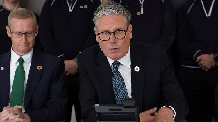 Keir Starmer lors d'une conférence de presse