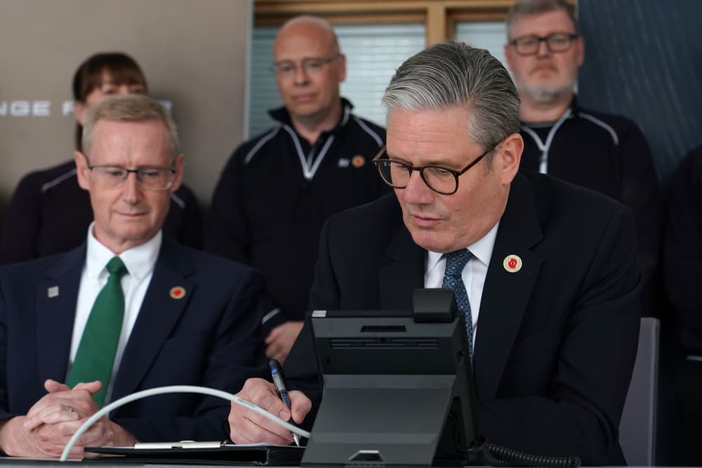 Keir Starmer et Donald Trump lors de l'accord commercial