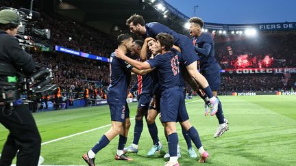Le PSG a obtenu sa qualification le 7 mai 2025 pour la finale de la Ligue des Champions en battant Arsenal, au Parc des Princes. (LP / FRED DUGIT / MAXPPP)