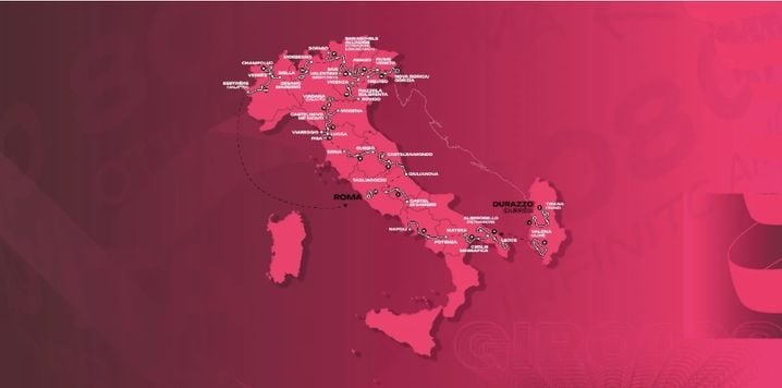 Le parcours complet du Giro 2025