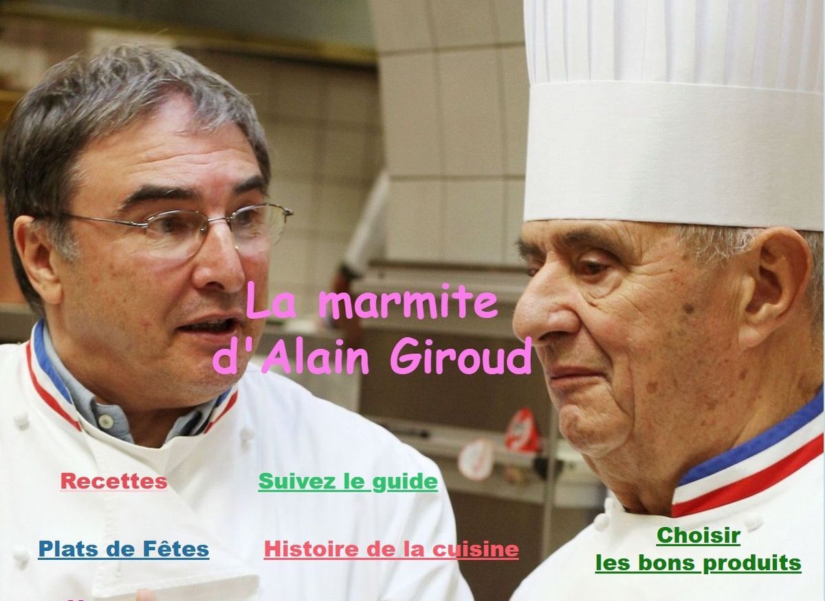 La Marmite d'Alain Giroud : interface du site et chefs en cuisine