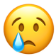 Emoji pleurant