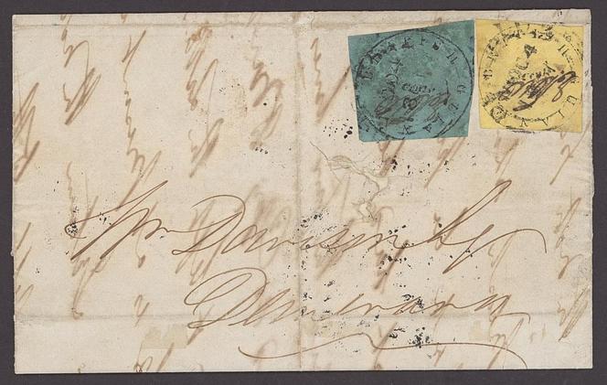 Lettre de Berbice (Guyane britannique), estimée entre 117 600 et 176 500 euros.