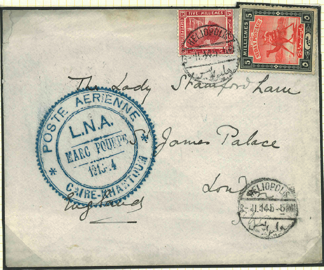 Courrier transporté par avion par Marc Pourpe en 1914, pièce maîtresse de l’aérophilatélie.