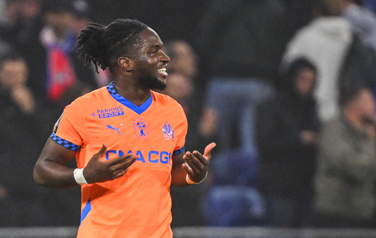 Jonathan Rowe lors du match Lyon-OM 2024