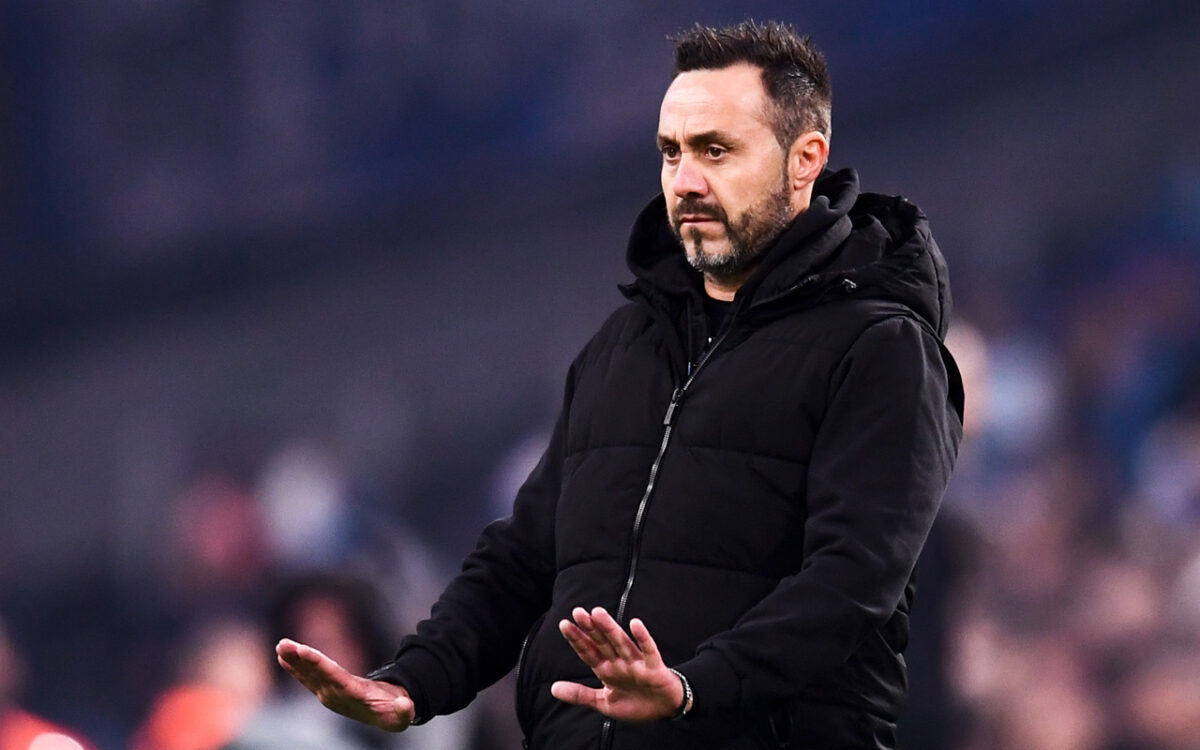 Roberto De Zerbi lors d'OM-Monaco