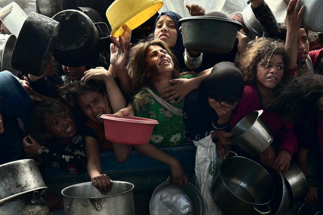 Distribution d'aide alimentaire à Gaza