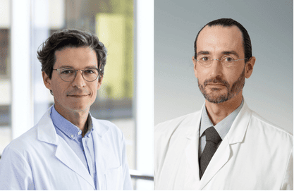 Le Dr Benjamin Pradère et le professeur Yann Neuzillet.