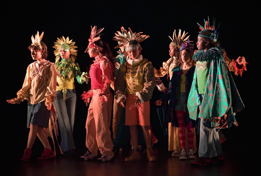 Répétition du spectacle La Grande Affabulation, de Geoffroy Jourdain et Benjamin Lazar.