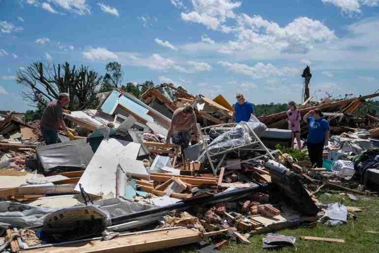 Maisons détruites suite aux violentes tempêtes