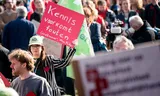 Manifestation étudiants et professeurs à l'Université de Leiden