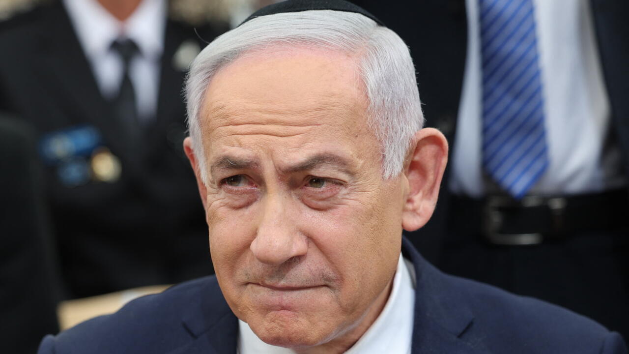 Benjamin Netanyahu au mémorial Yad LaBanim à Jérusalem, le 29 avril 2025