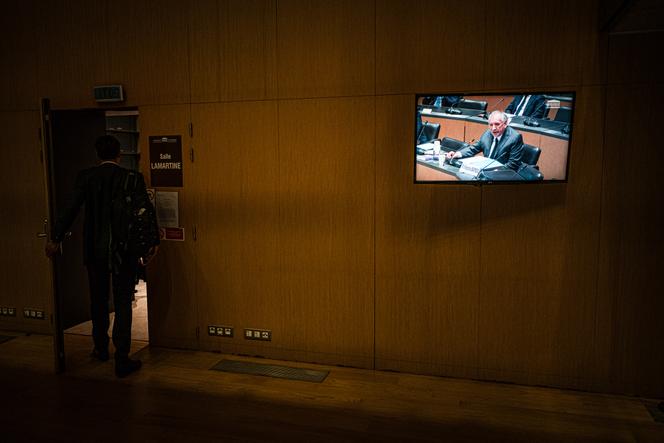 Le premier ministre, Francis Bayrou, pendant son audition de la Commission d’enquête parlementaire à l’Assemblée nationale, le 14 mai 2025.