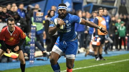 Josaia Raisuqe lors du match de Top 14 entre le Castres Olympique et le Rugby club toulonnais, le 18 février 2024
