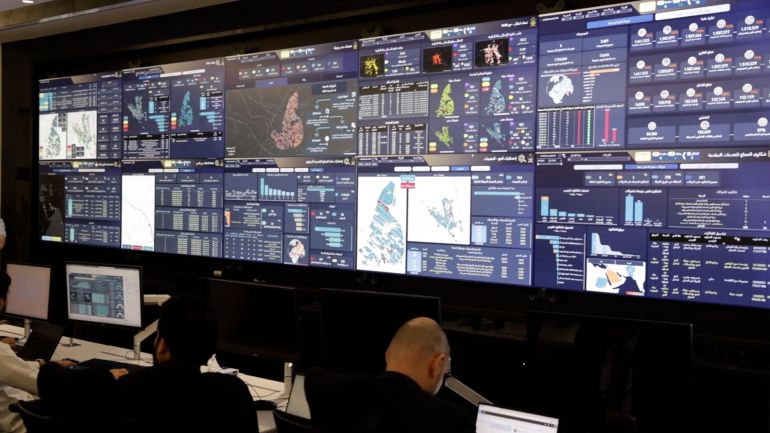 Salle de contrôle et de surveillance, plateforme intelligente de gestion des détails du voyage des pèlerins