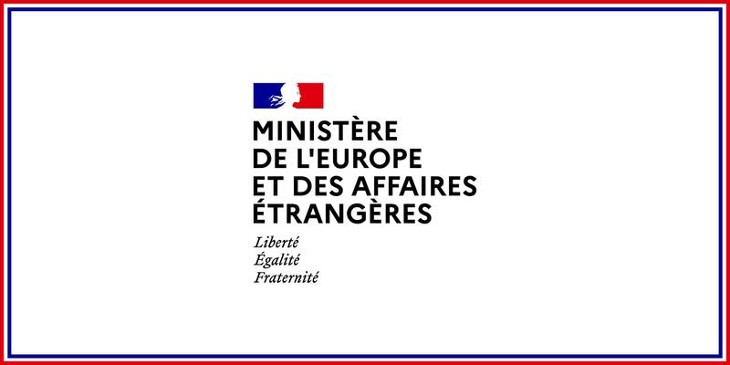 Logo officiel de la diplomatie française ou image symbolique de la justice internationale